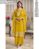 Self Weaving Viscose Silk Straight Cut Un-Stitched Salwar Kameez Suits (Festive Wear)