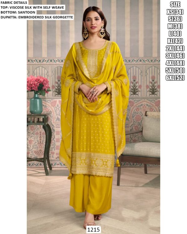 Self Weaving Viscose Silk Straight Cut Un-Stitched Salwar Kameez Suits (Festive Wear)