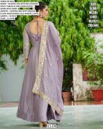 Celebrating This Wedding Season In This Stunning Vichitra Silk Gown, Beautifully Paired With A Dupatta