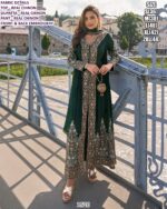 Attractive Embroidery Real Chinon Indo-Western Style Pakistani Salwar Suits For Ladies
