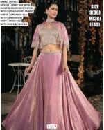 Step Into Modern Glamour With This Exquisite Embroidered Crop Top Lehenga And Shrug