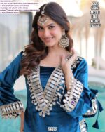 Ice Velvet Winter Occasion Wear Pakistani Plazo Style Readymade Three-Piece Salwar Suits