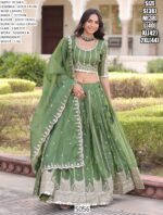 Exquisite Gold Crush Fabric With Heavy Embroidered Readymade Lehenga Choli Sets