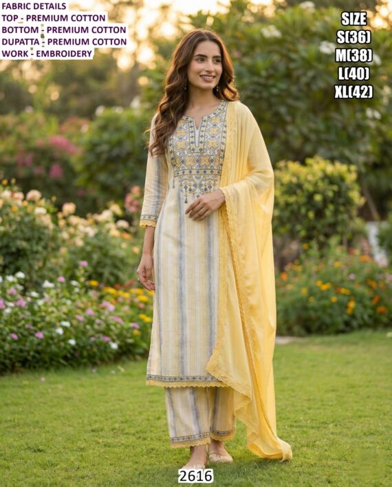 Buy Premium Cotton Kurti Set With Dupatta Make A Stellar Addition To Your Casual Wardrobe