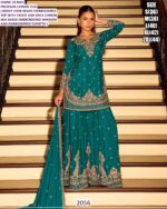 Premium Chinon Silk Embroidery Work Pakistani Wedding Wear Salwar Suit Dupatta Set