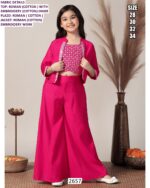 Shop Latest Kid's Indo-Western Dresses In Roman Fabric With Beautiful Embroidery Work!