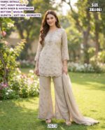 Buy Heavy Muslin Indian-Pakistani Readymade Three-Piece Party Wear Salwar Kameez Suits