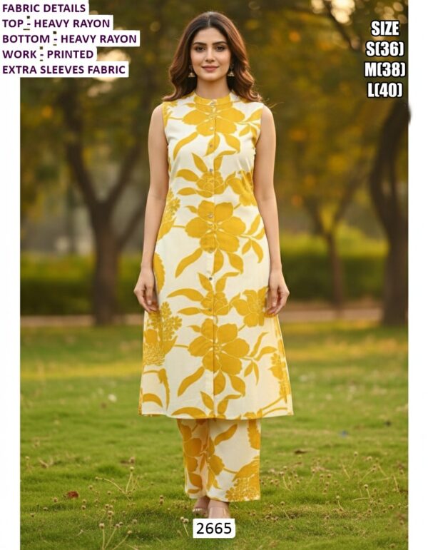 Heavy Rayon And Attractive Designer Daily Wear Kurti Sets Perfect For Everyday Looks