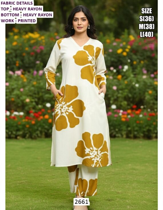 Heavy Rayon And Attractive Designer Daily Wear Kurti Sets Perfect For Everyday Looks