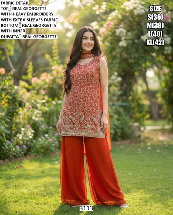 Different And Attractive Designer Real Georgette Salwar Kameez Suits For Wedding Occasions