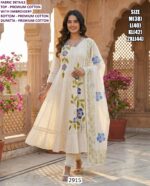 Beautiful Premium Cotton Embroidered Three-Piece Salwar Suits For Women