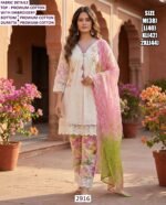 Beautiful Premium Cotton Embroidered Three-Piece Salwar Suits For Women
