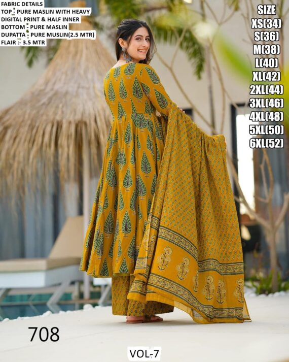 Experience Vibrant Festive Style With Our Luxury Maslin Readymade Salwar Suits