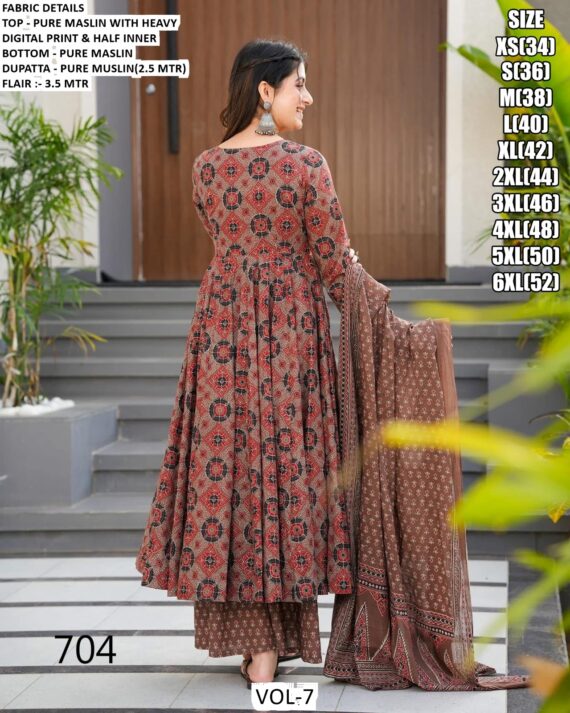 Experience Vibrant Festive Style With Our Luxury Maslin Readymade Salwar Suits