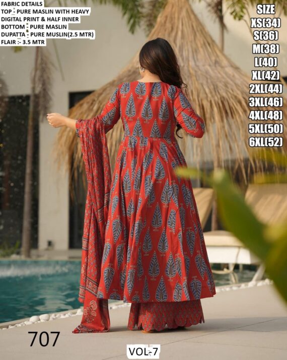 Experience Vibrant Festive Style With Our Luxury Maslin Readymade Salwar Suits