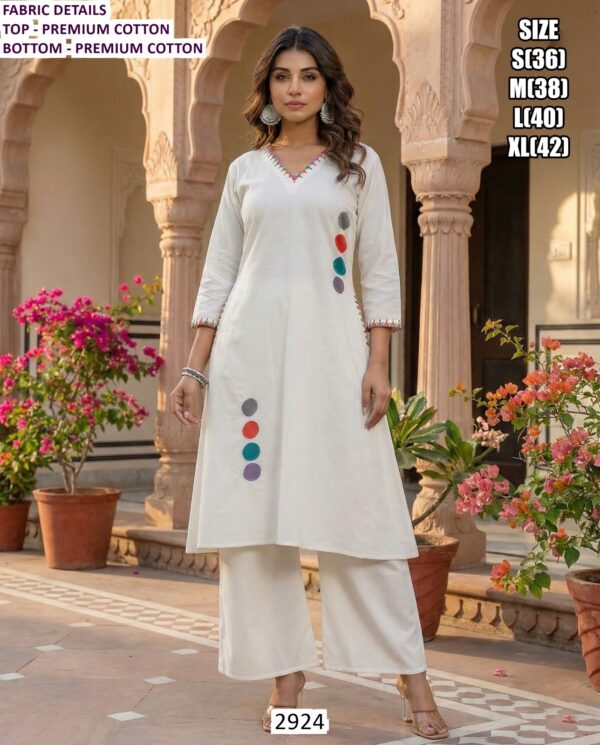 Beautiful Premium Cotton Embroidered Three-Piece Salwar Suits For Women