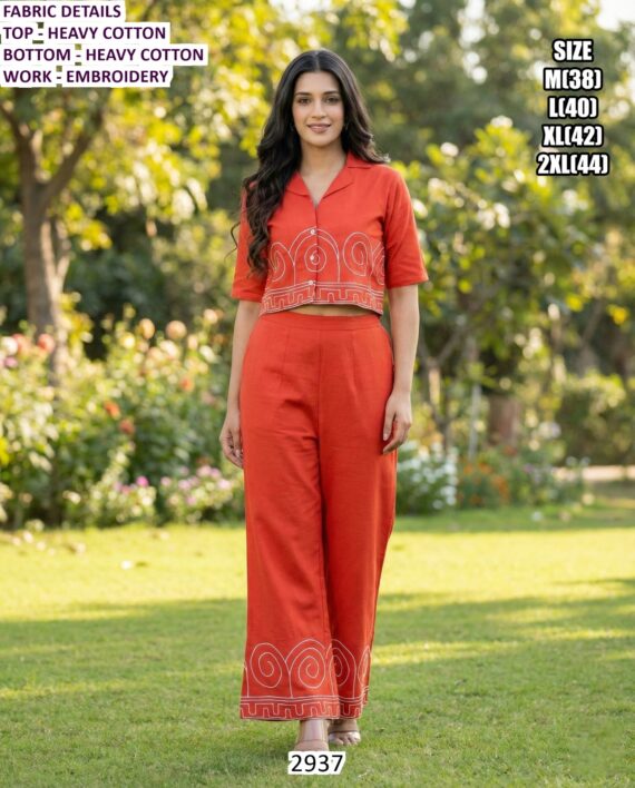 Elevate Your Casual Fashion With Our Premium Cotton Printed Two-Piece Co-ord Sets