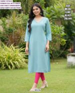 Women's Roman Silk Straight Cut Daily Wear Kurties With Embroidery Work