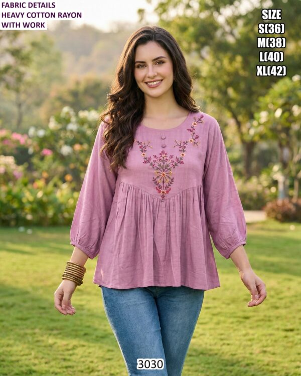 Women's Casual And Everyday Wear Collection In Heavy Rayon And Cotton Fabric