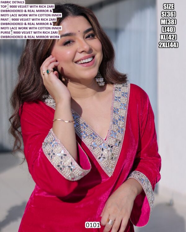 Shine Into This Wedding Season With This Stunning 9000 Velvet Three-Piece Salwar Suit Sets