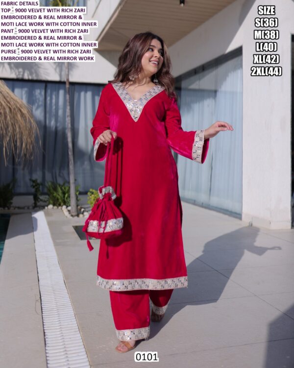 Shine Into This Wedding Season With This Stunning 9000 Velvet Three-Piece Salwar Suit Sets