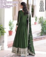 Launching Our Latest Rich Sequins Embroidered Work Vichitra Silk Gown With Dupatta