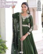 Launching Our Latest Rich Sequins Embroidered Work Vichitra Silk Gown With Dupatta