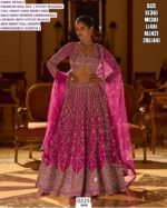 Heavy Designer And Traditional Three-Piece Real Silk Indian Wedding Lehenga Choli Sets