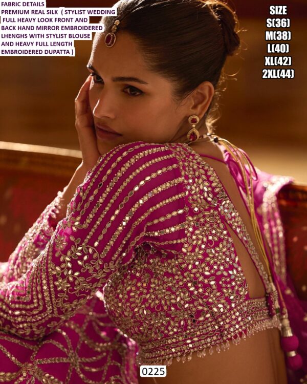 Heavy Designer And Traditional Three-Piece Real Silk Indian Wedding Lehenga Choli Sets