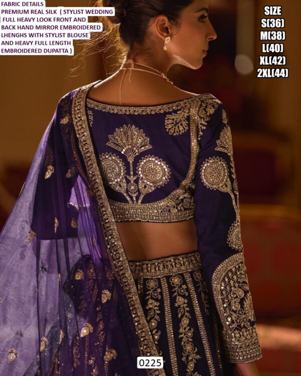 Heavy Designer And Traditional Three-Piece Real Silk Indian Wedding Lehenga Choli Sets