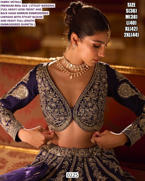 Heavy Designer And Traditional Three-Piece Real Silk Indian Wedding Lehenga Choli Sets