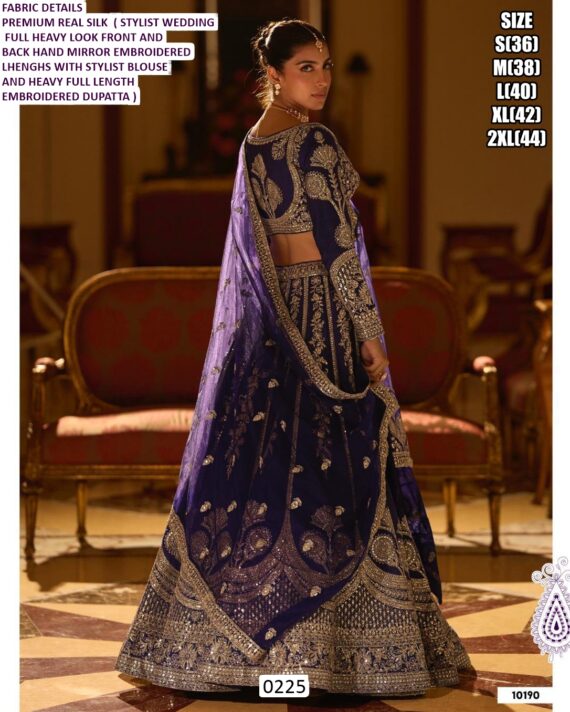 Heavy Designer And Traditional Three-Piece Real Silk Indian Wedding Lehenga Choli Sets