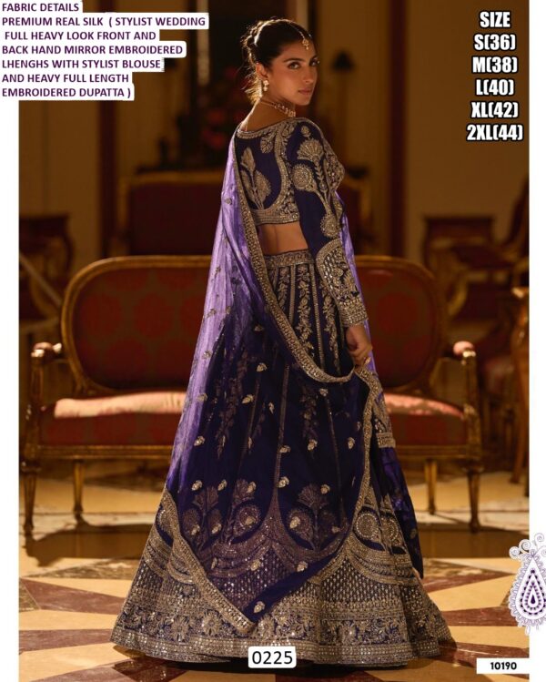 Heavy Designer And Traditional Three-Piece Real Silk Indian Wedding Lehenga Choli Sets