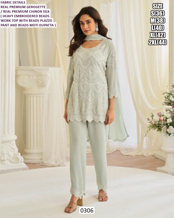 Shop Heavy Designer Suit Set Made With Real Premium Georgette And Chinon Silk