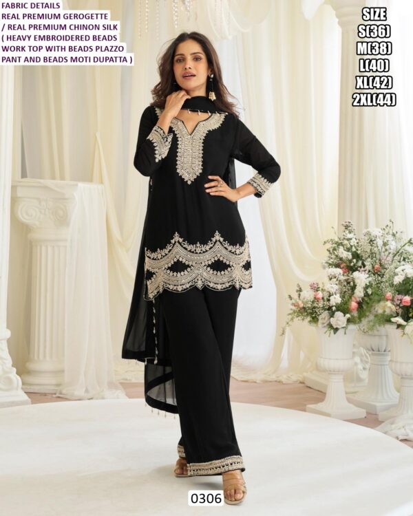 Shop Heavy Designer Suit Set Made With Real Premium Georgette And Chinon Silk