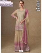 Show Your Elegance By Wearing This Embroidery With Hand Work Georgette Pakistani Salwar Suits