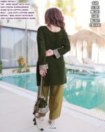 Party Wear 9000 Velvet Heavy Suits In Purple And Mehndi Green Colours!