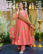 *New Launch* New Collection Of Heavy Digital Printed Anarkali Kurti Sets With Maslin Dupatta