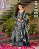 *New Launch* New Collection Of Heavy Digital Printed Anarkali Kurti Sets With Maslin Dupatta