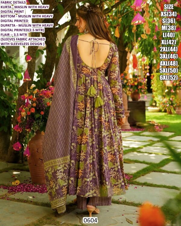 *New Launch* New Collection Of Heavy Digital Printed Anarkali Kurti Sets With Maslin Dupatta