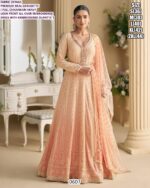 Buy The New Premium Real Georgette Chikankari Heavy Work Attractive Gown Dupatta Set (Stitched)