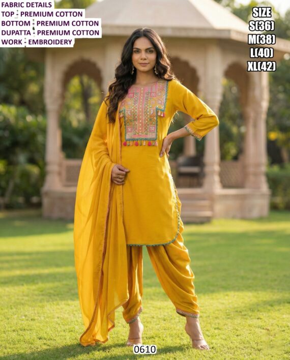 Women's Stylish Kurti Sets Designed With Embroidery And Crafted From Premium Cotton