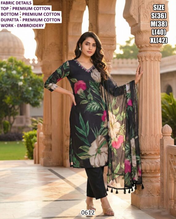 Women's Stylish Kurti Sets Designed With Embroidery And Crafted From Premium Cotton