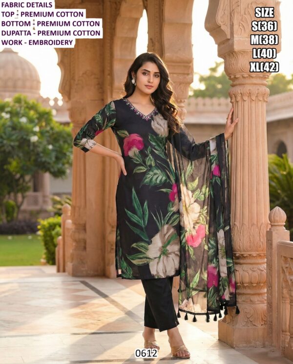 Women's Stylish Kurti Sets Designed With Embroidery And Crafted From Premium Cotton