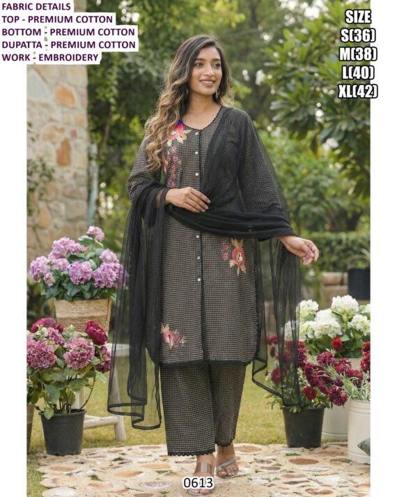 Women's Stylish Kurti Sets Designed With Embroidery And Crafted From Premium Cotton