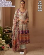 Wedding Wear Readymade Natural Crape Silk Plazo Style Three-Piece Salwar Kameez Suits
