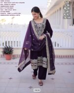 Party Wear Look New Velvet Salwar Suits With Thread Embroidery Sequence Work