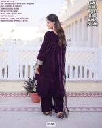 Party Wear Look New Velvet Salwar Suits With Thread Embroidery Sequence Work