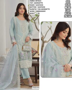 Our Festive Wear Georgette Salwar Suits Is Launched, It Beautifully Carfted With Embroidery