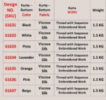 Viscose Silk Thread With Sequence Embroidery Work Men's Functions Wear Kurta And Pajama